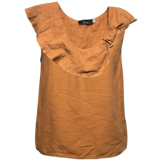 Linen Top Sleeveless By Willow In Orange, Size: M
