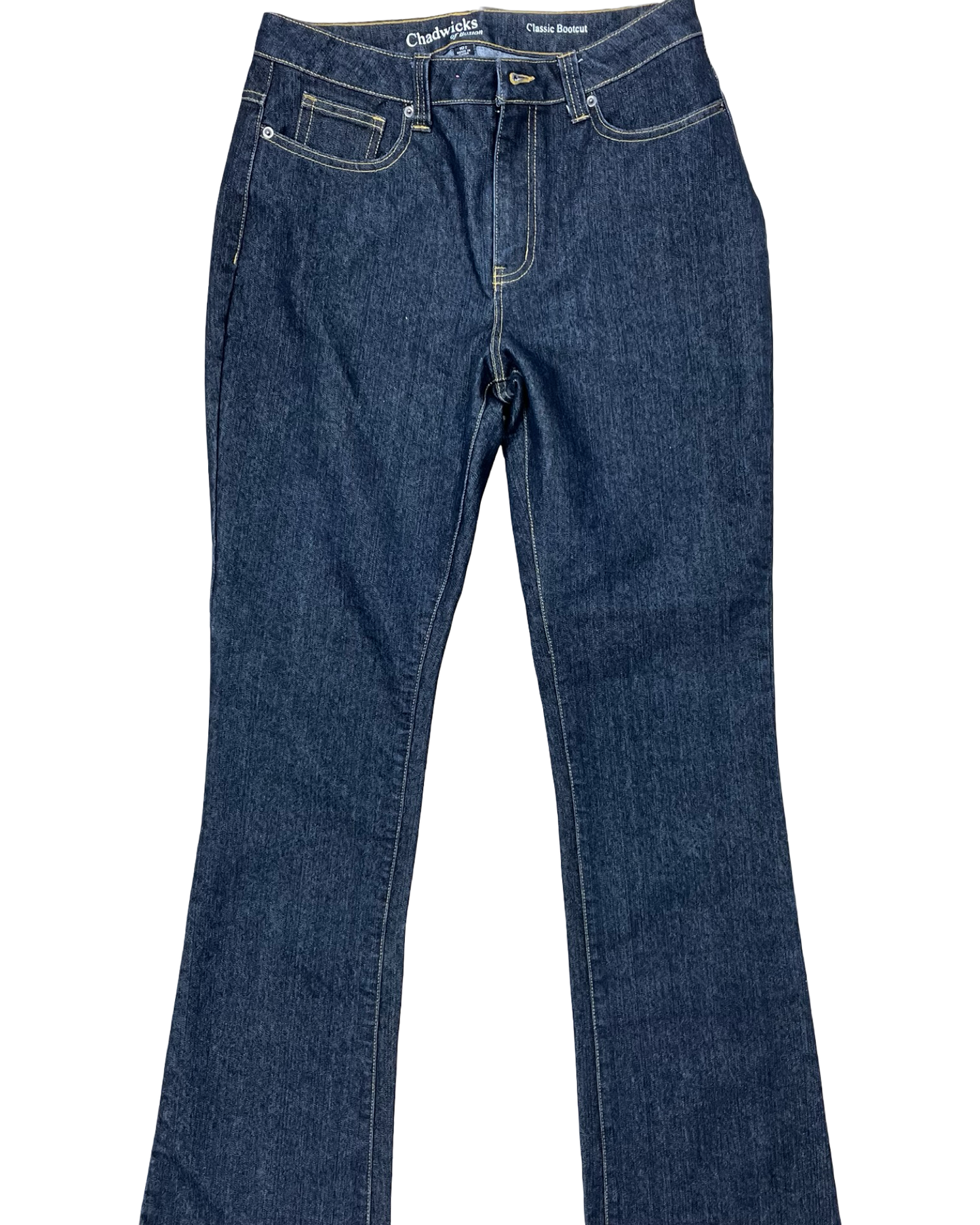 Jeans Boot Cut By Chadwicks In Blue Denim, Size:10L