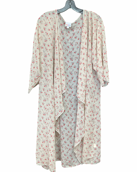 Cardigan By Lularoe In Pink & Tan, Size:L