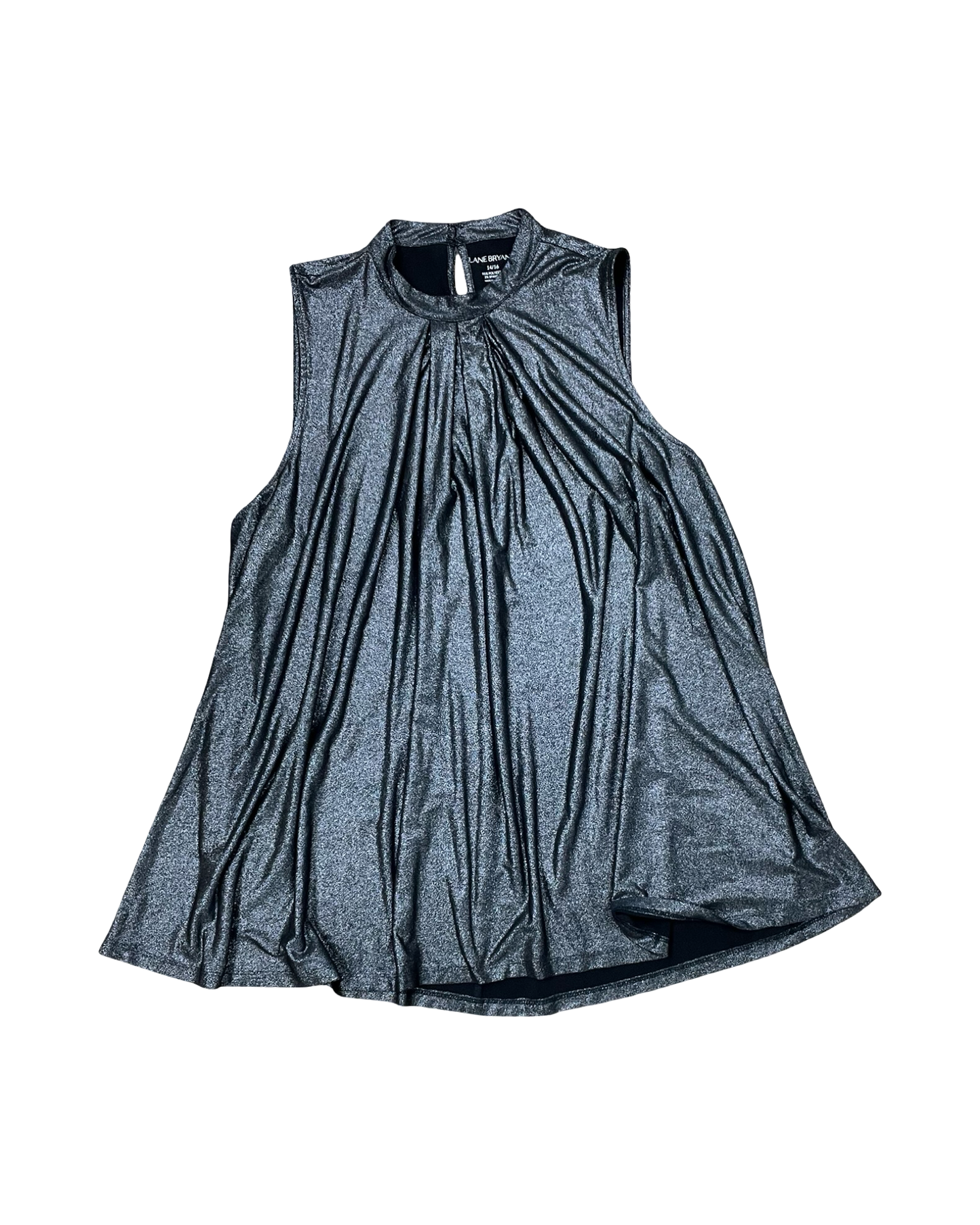 Top Sleeveless By Lane Bryant In Silver, Size:L
