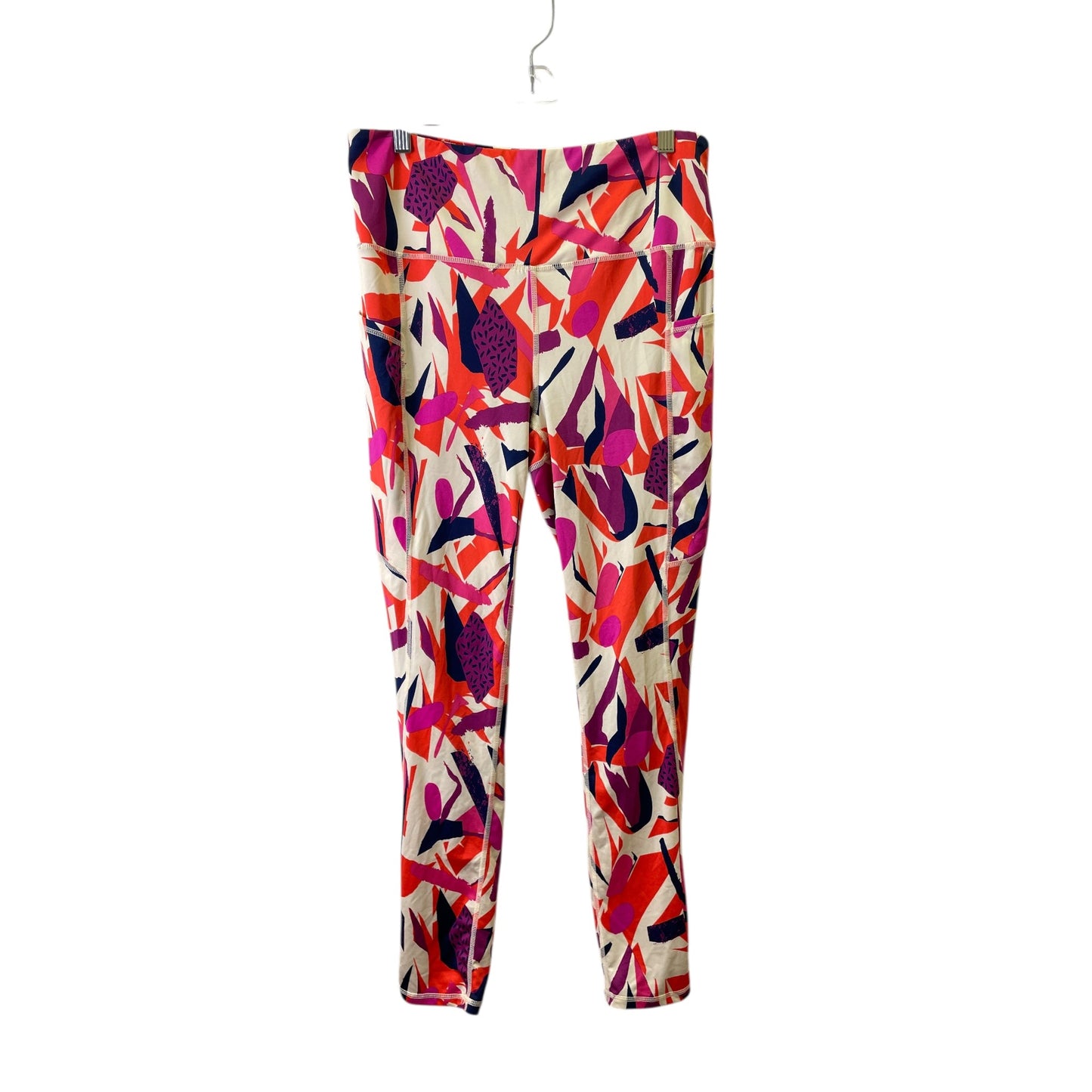 Athletic Leggings By J. Dow Fitness In Coral, Size:L