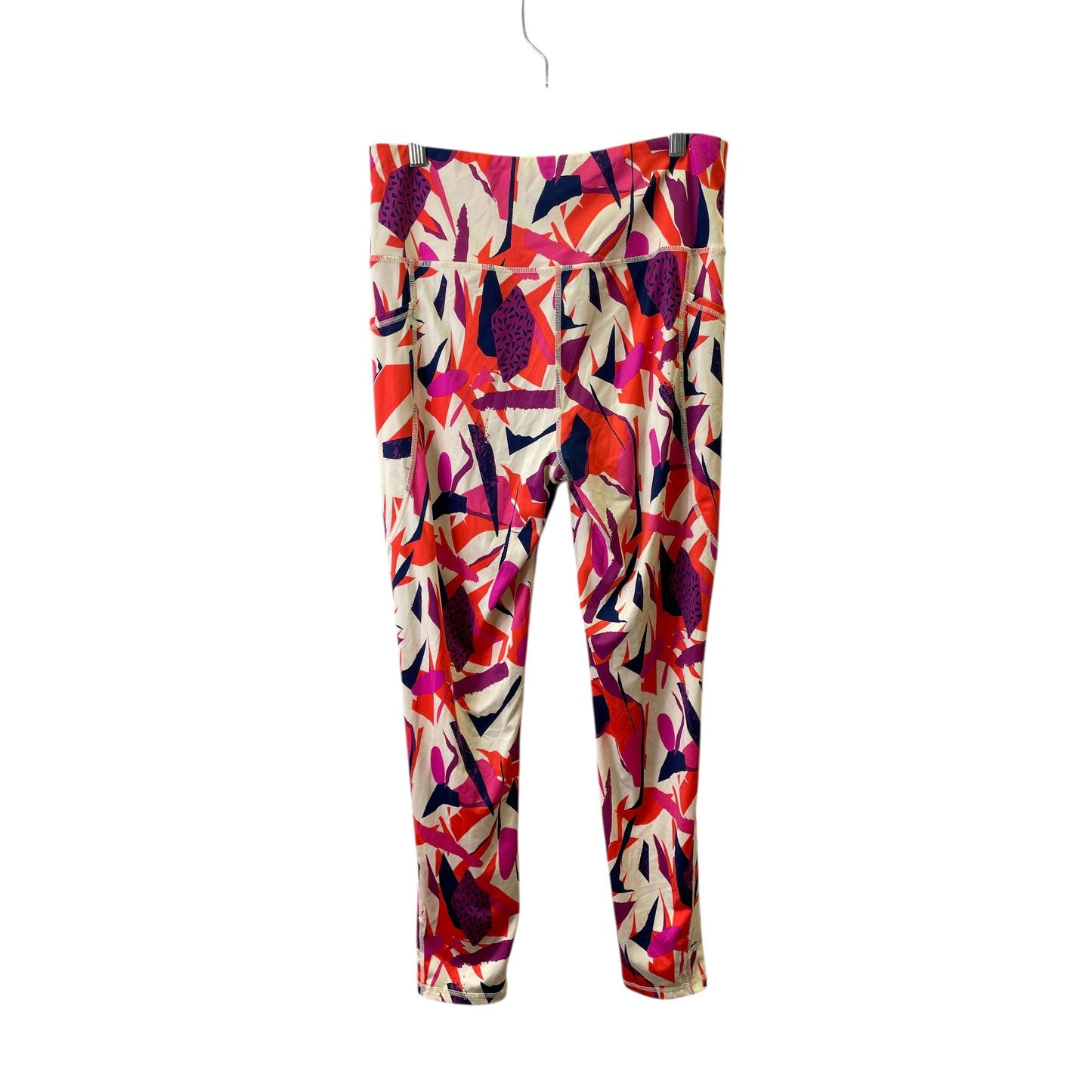 Athletic Leggings By J. Dow Fitness In Coral, Size:L