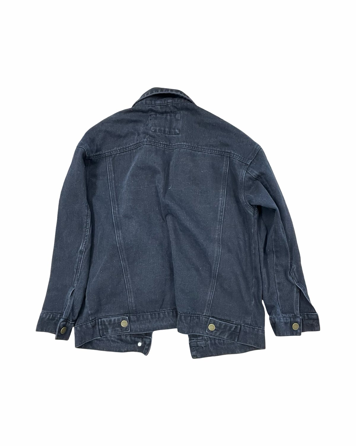 Jacket Denim By Active Usa In Black Denim, Size:S