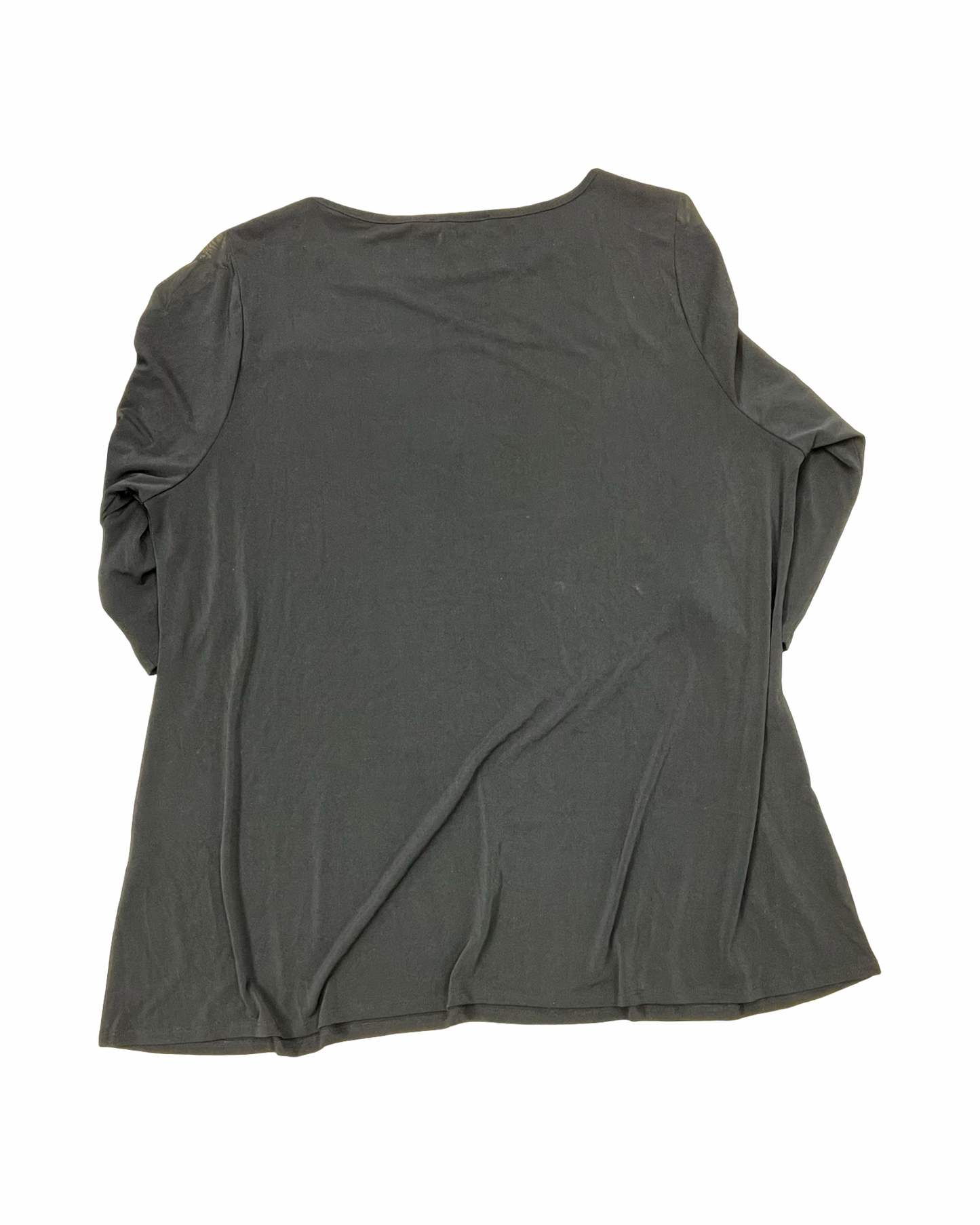 Top 3/4 Sleeve By Belldini In Black, Size:2X