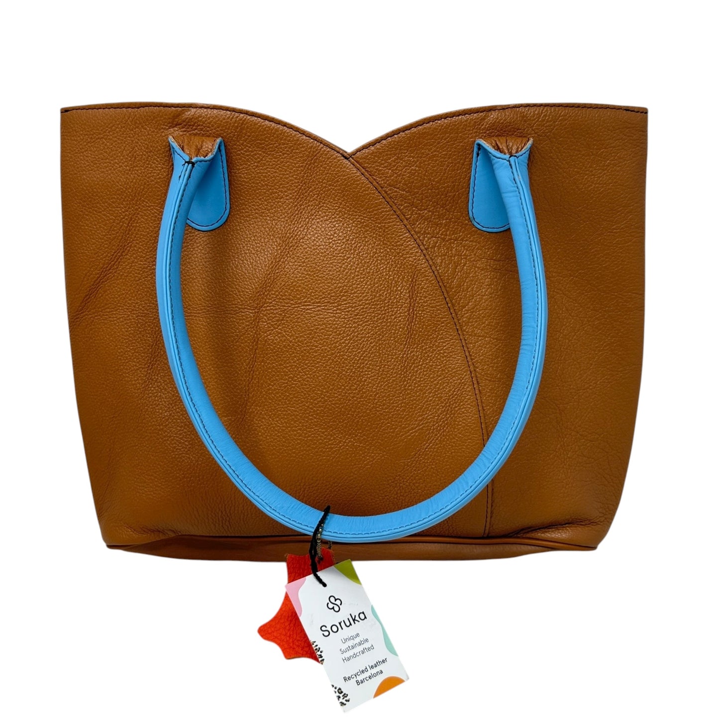 Handbag Leather By Cmc, Size: Large