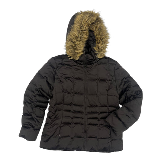 Coat Puffer & Quilted By Calvin Klein In Brown, Size:L