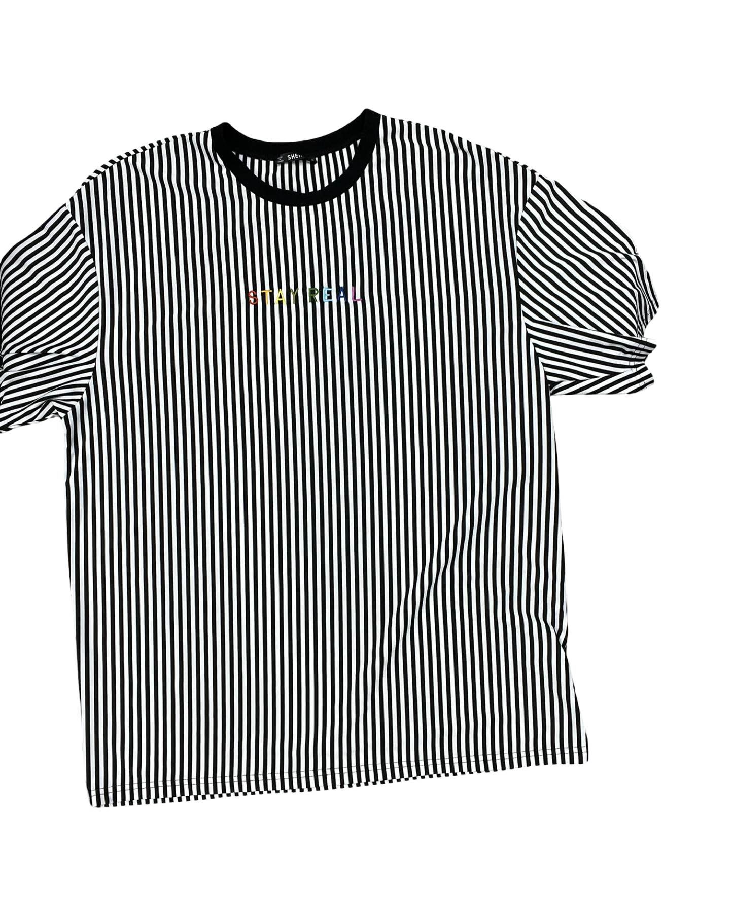Top Ss By Shein In Black & White, Size:1X