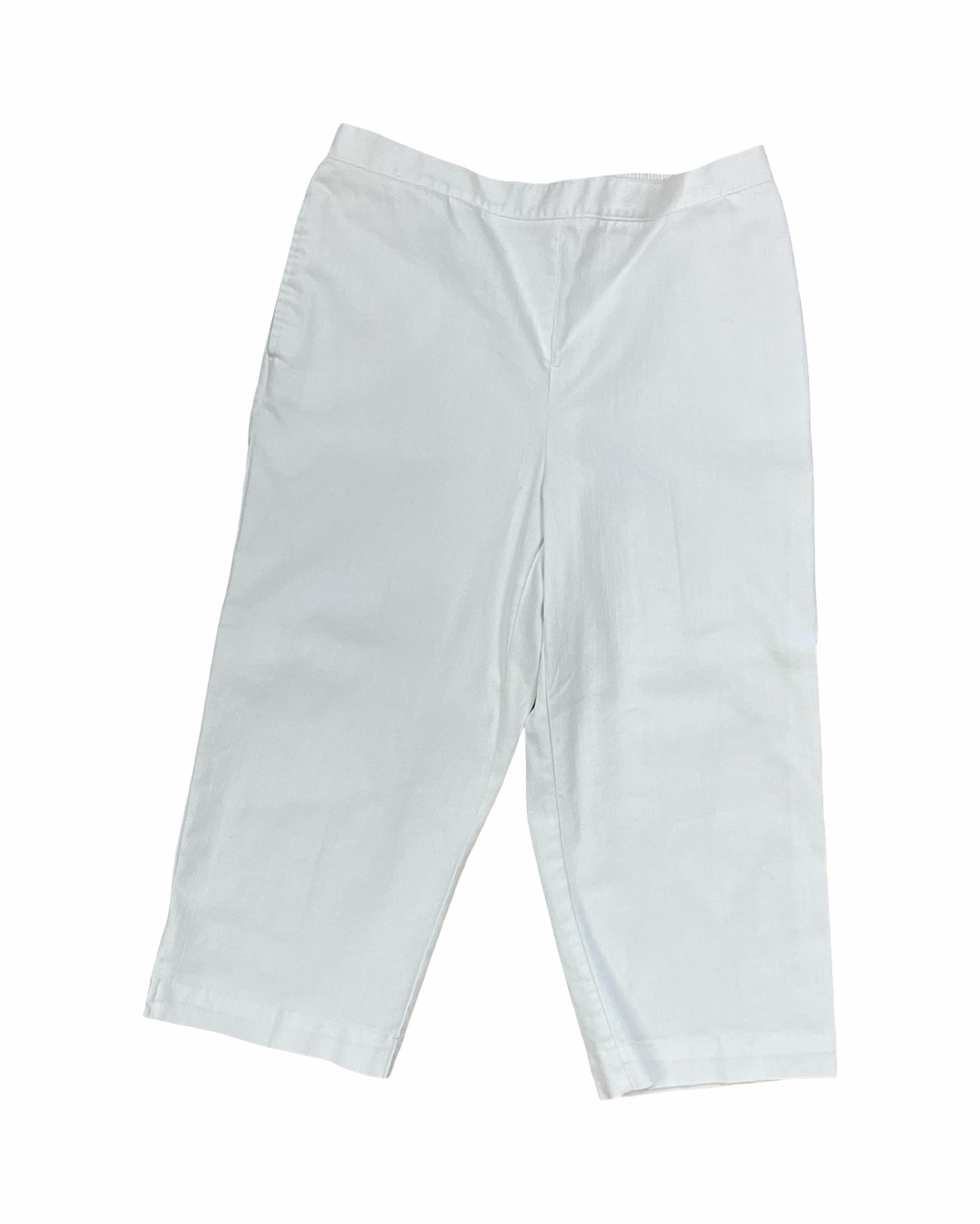 Pants Cropped By Alfred Dunner In White, Size:12