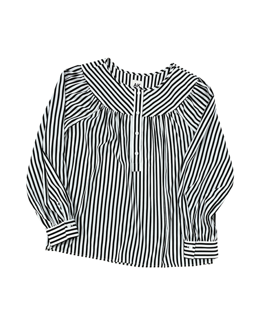 Top Ls By Anne Klein In Black & White, Size:M