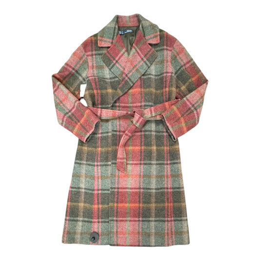 Coat Designer Peacoat By Polo Ralph Lauren In Plaid Pattern, Size:S