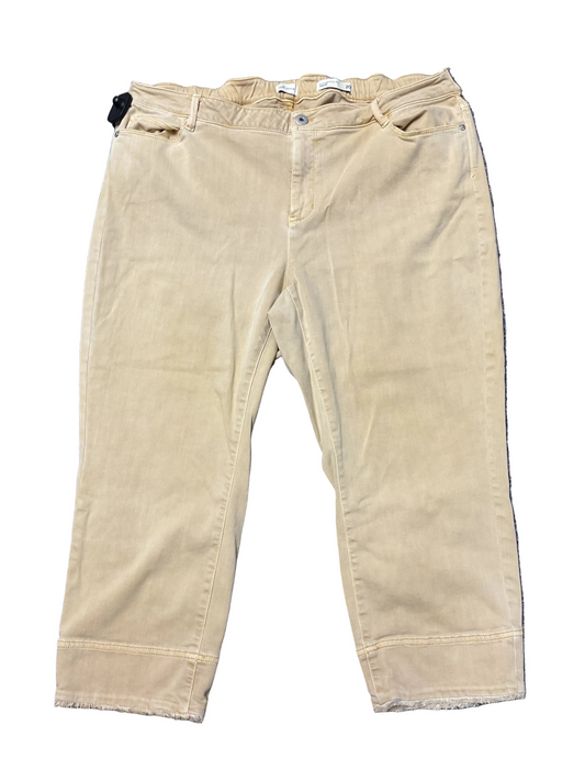 Jeans Cropped By J. Jill In Yellow, Size:20