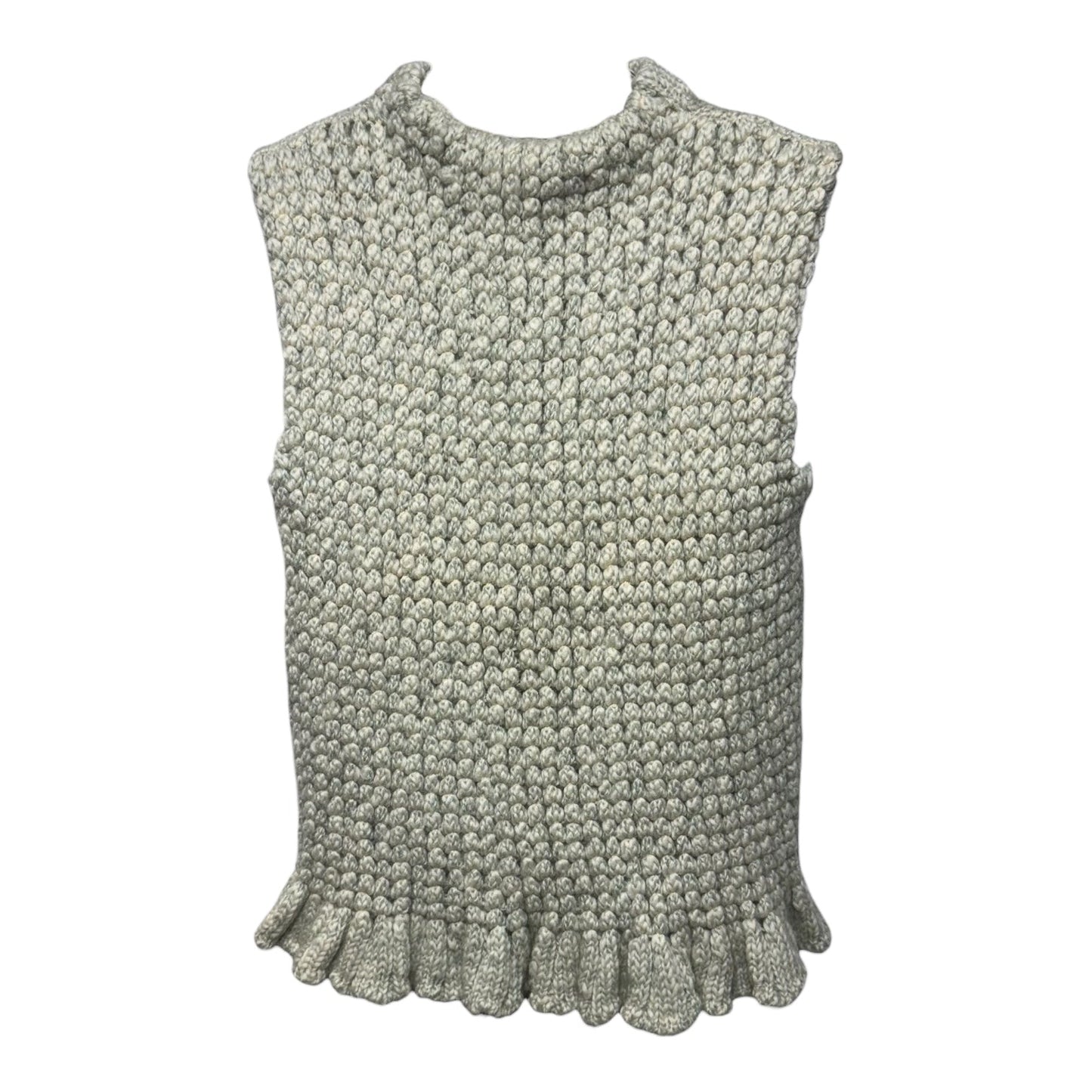 Wool Blend Sweater By Lan Andrius In Cream & Green, Size: M