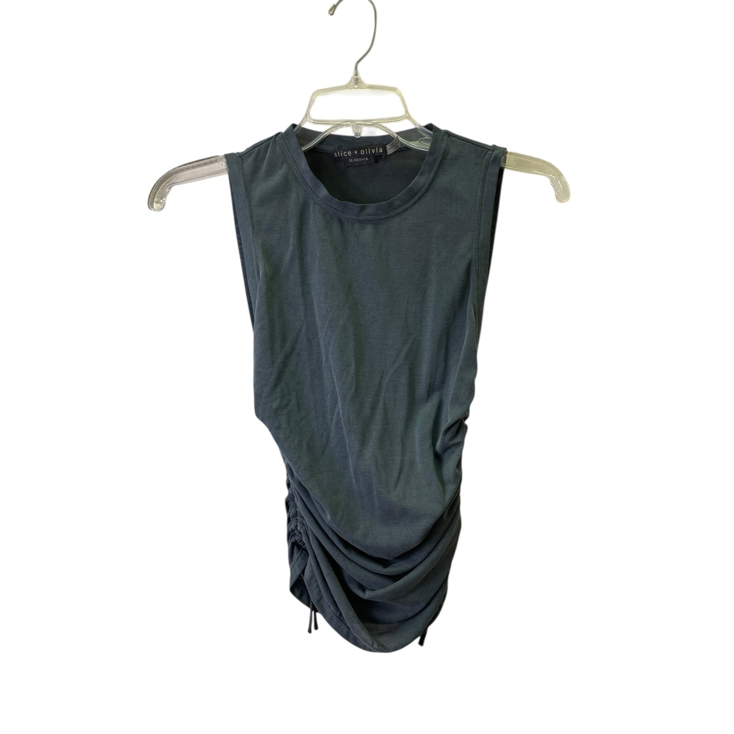 Top Sleeveless Designer By Alice + Olivia In Grey, Size:Xs