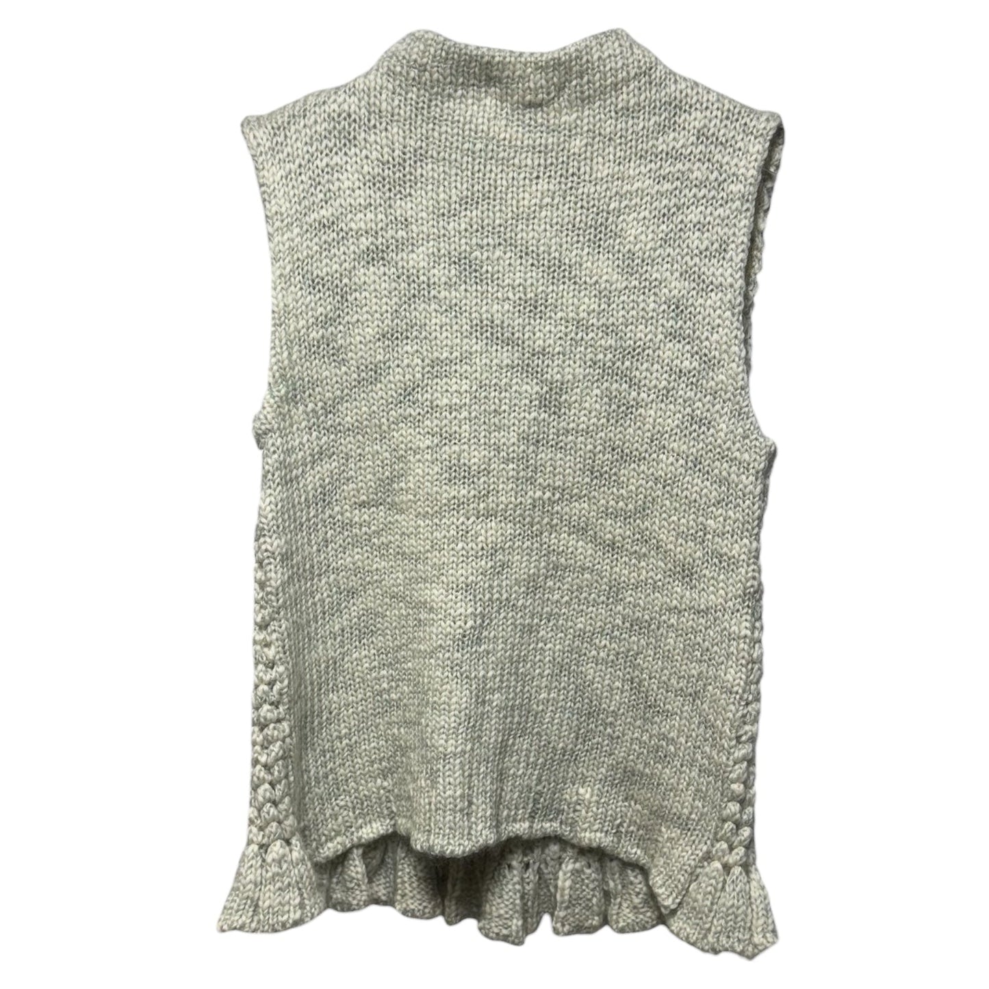 Wool Blend Sweater By Lan Andrius In Cream & Green, Size: M