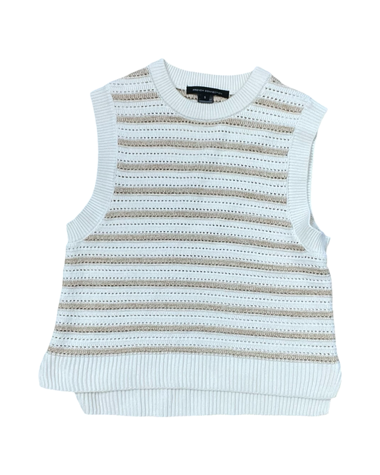 Top Sleeveless By French Connection In Cream, Size:S