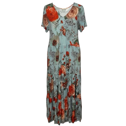 First Blooms Tiered Maxi Dress By Soft Surroundings In Floral Print, Size: XL