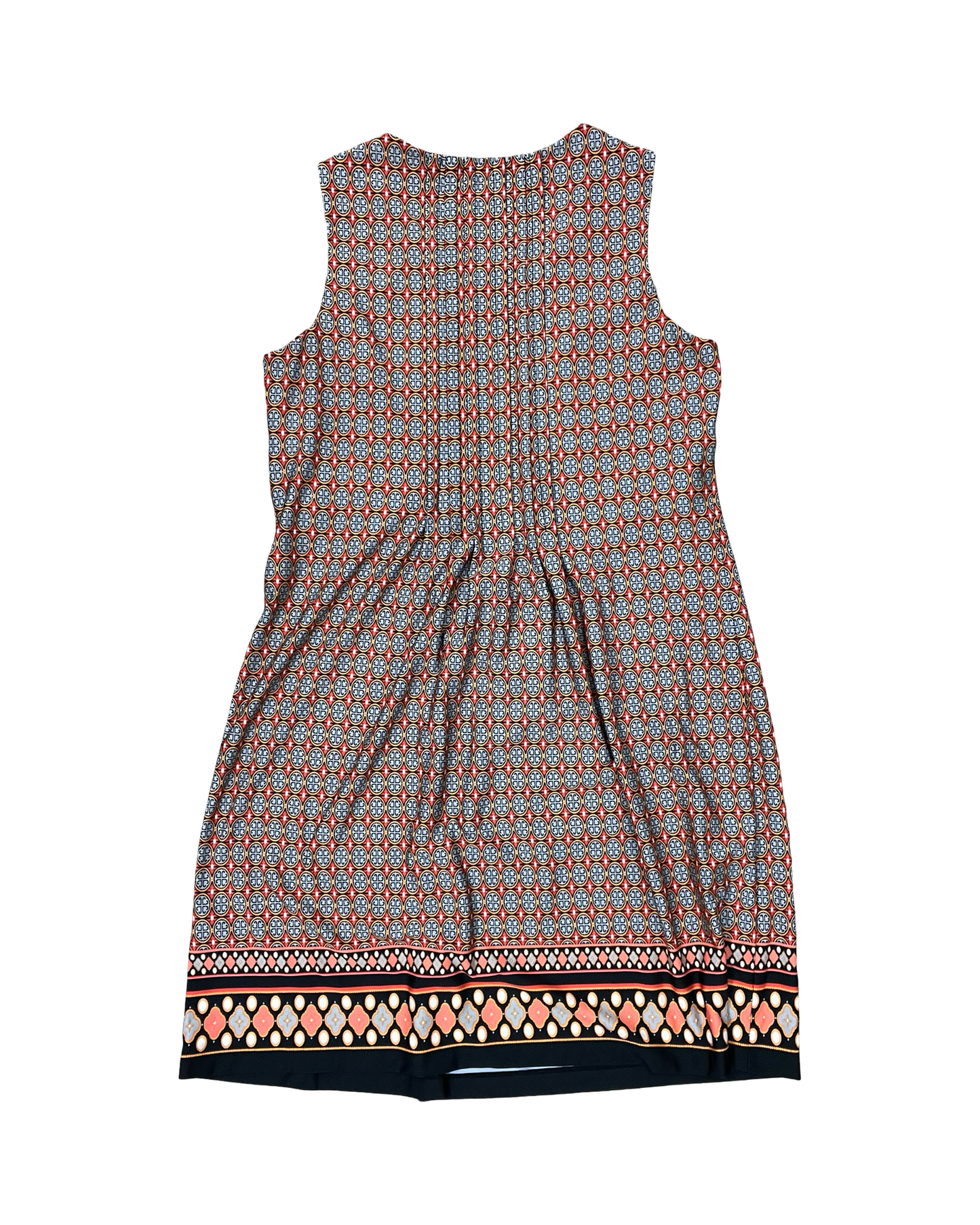 Dress Casual Midi By Perceptions In Green & Orange, Size:L