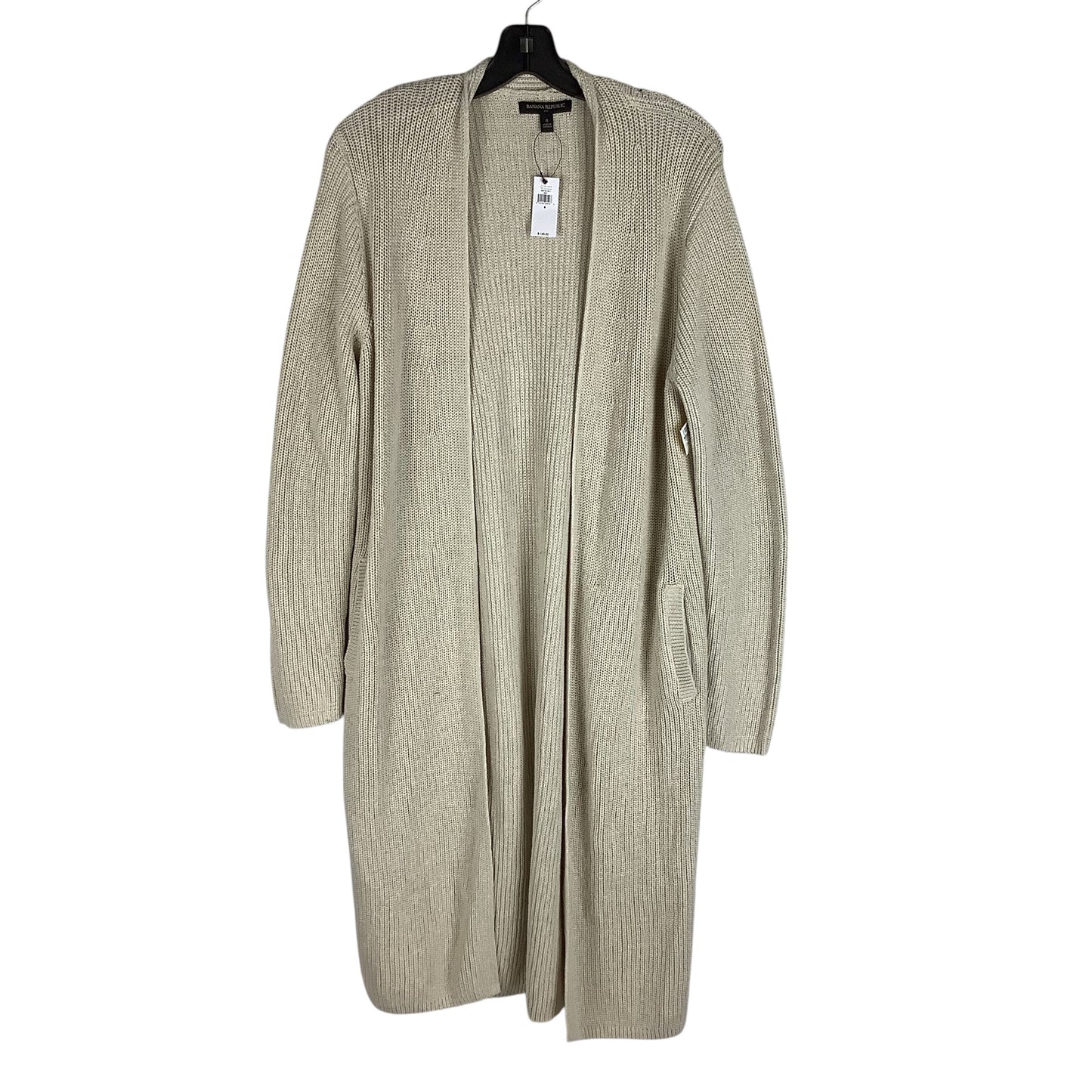 Sweater Cardigan By Banana Republic In Tan, Size: S