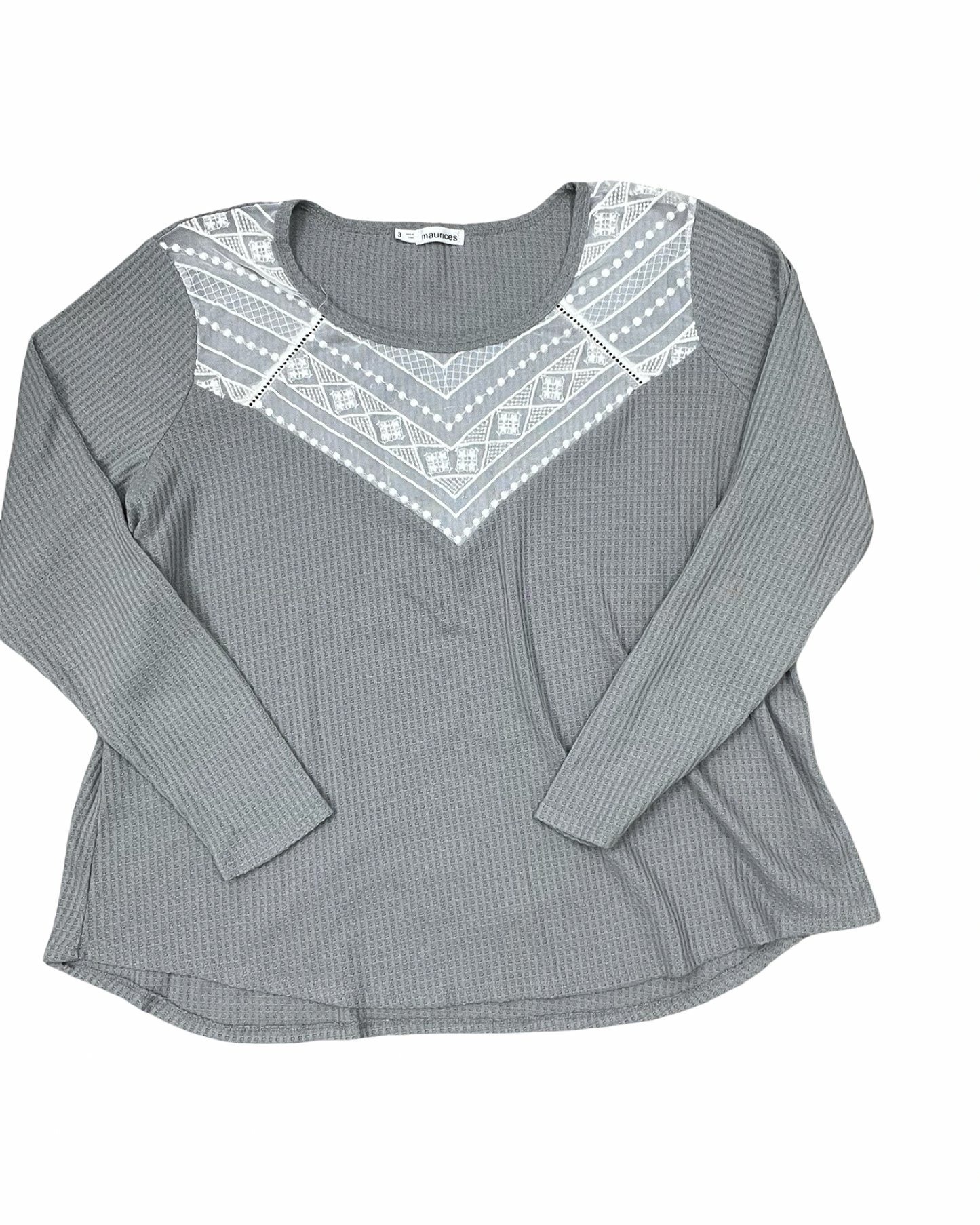 Top Ls By Maurices In Grey, Size:3X