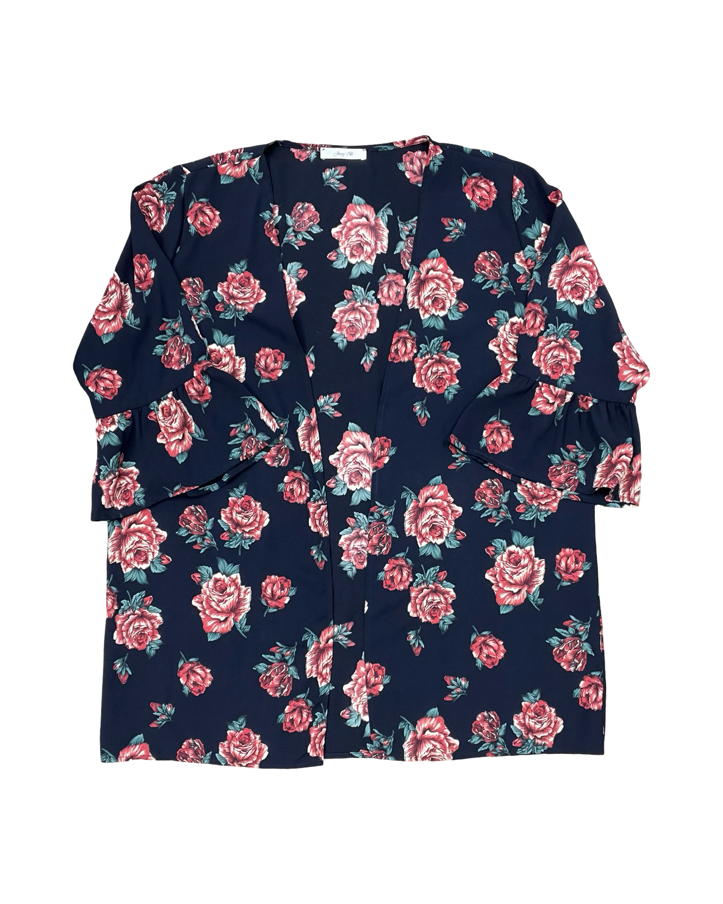 Cardigan By Clothes Mentor In Navy, Size:L