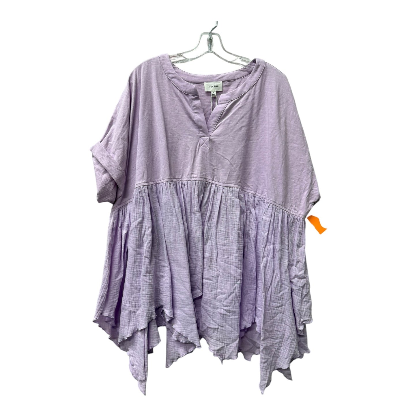 Top Ss By Heyson  In Purple, Size:1X