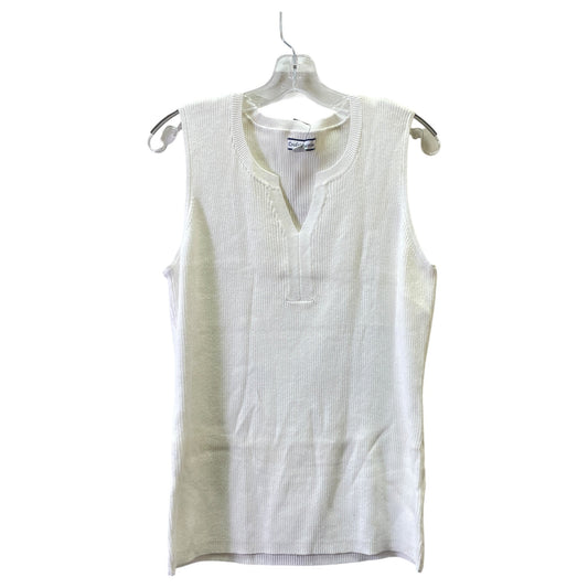 Vest Sweater By Croft And Barrow In White, Size:Xl
