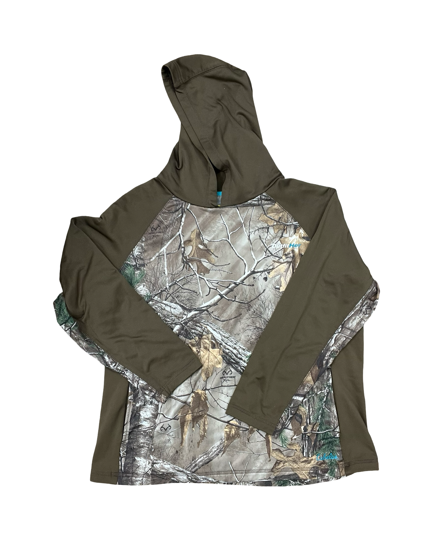 Sweatshirt Hoodie By Cabelas In Brown & Green, Size:2X