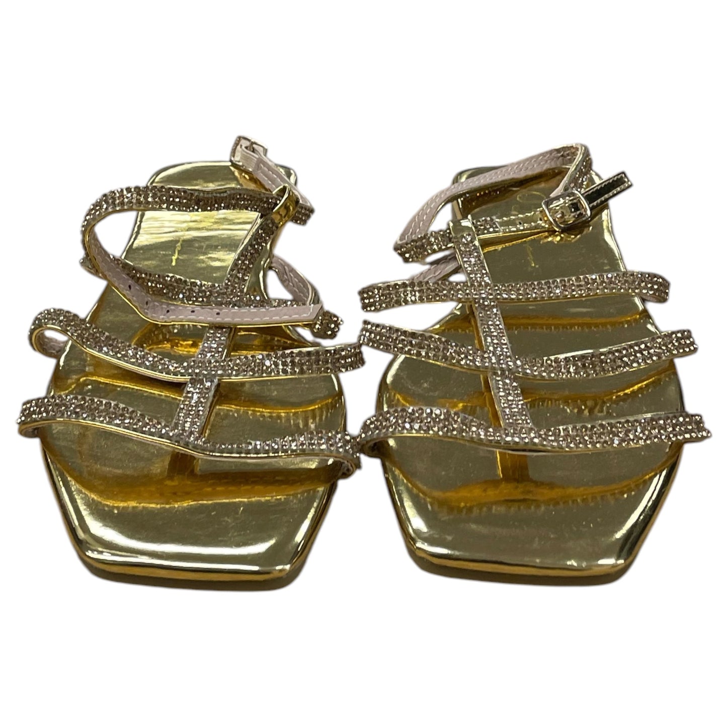 Shoes Flats By Olivia Fanyams In Gold, Size:6