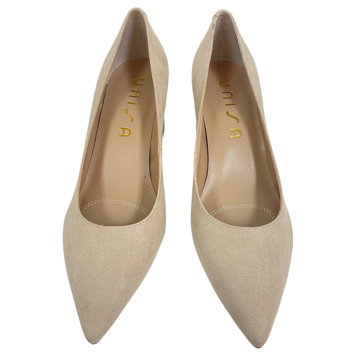 Shoes Heels Block By Unisa In Beige, Size:7.5