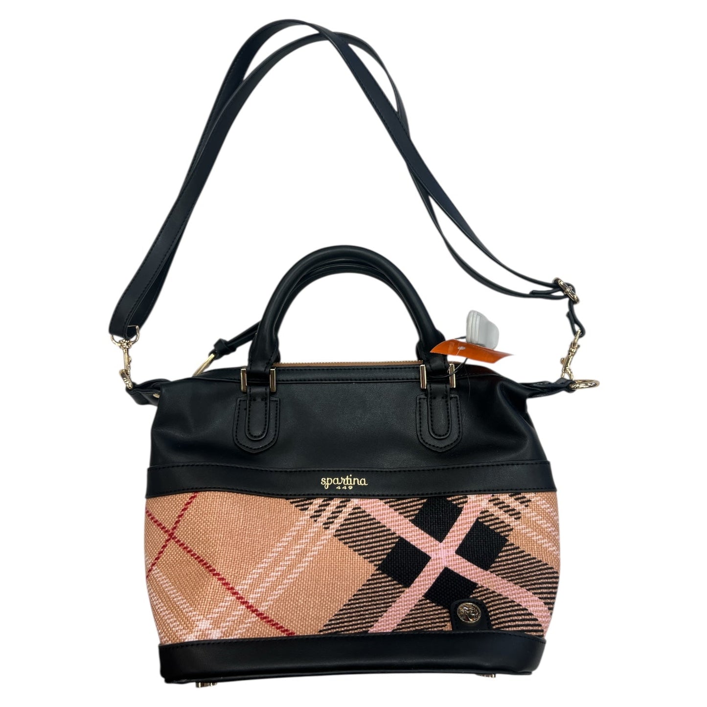 Handbag By Spartina In Plaid Pattern, Size:Medium