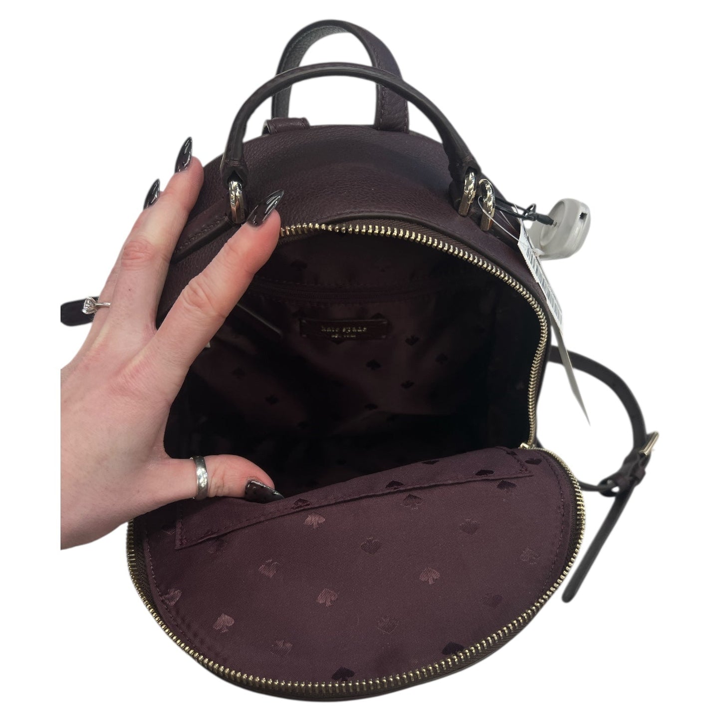 Backpack Designer By Kate Spade In Maroon, Size:Medium