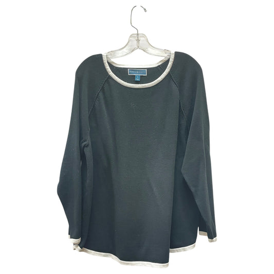 Sweater By Karen Scott In Black & White, Size:Xl