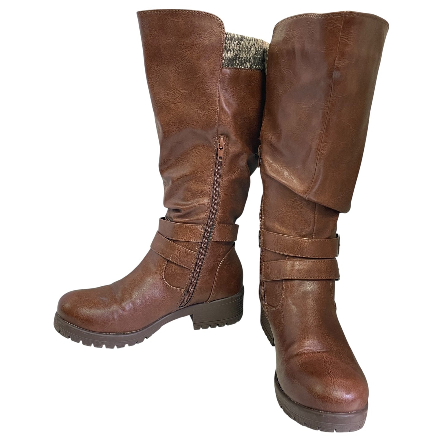 BOOTS MID-CALF FLATS by MAURICES In BROWN, Size: 7.5