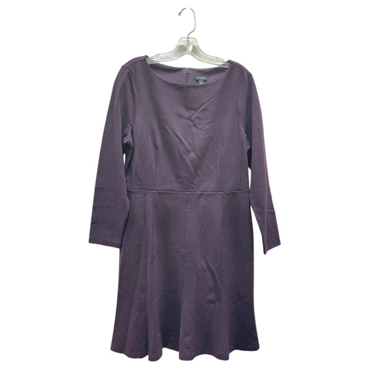 Dress Casual Midi By Ann Taylor In Purple, Size:12P