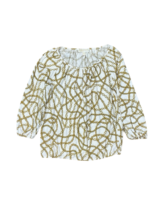 Top 3/4 Sleeve By Michael By Michael Kors In Gold, Size:S