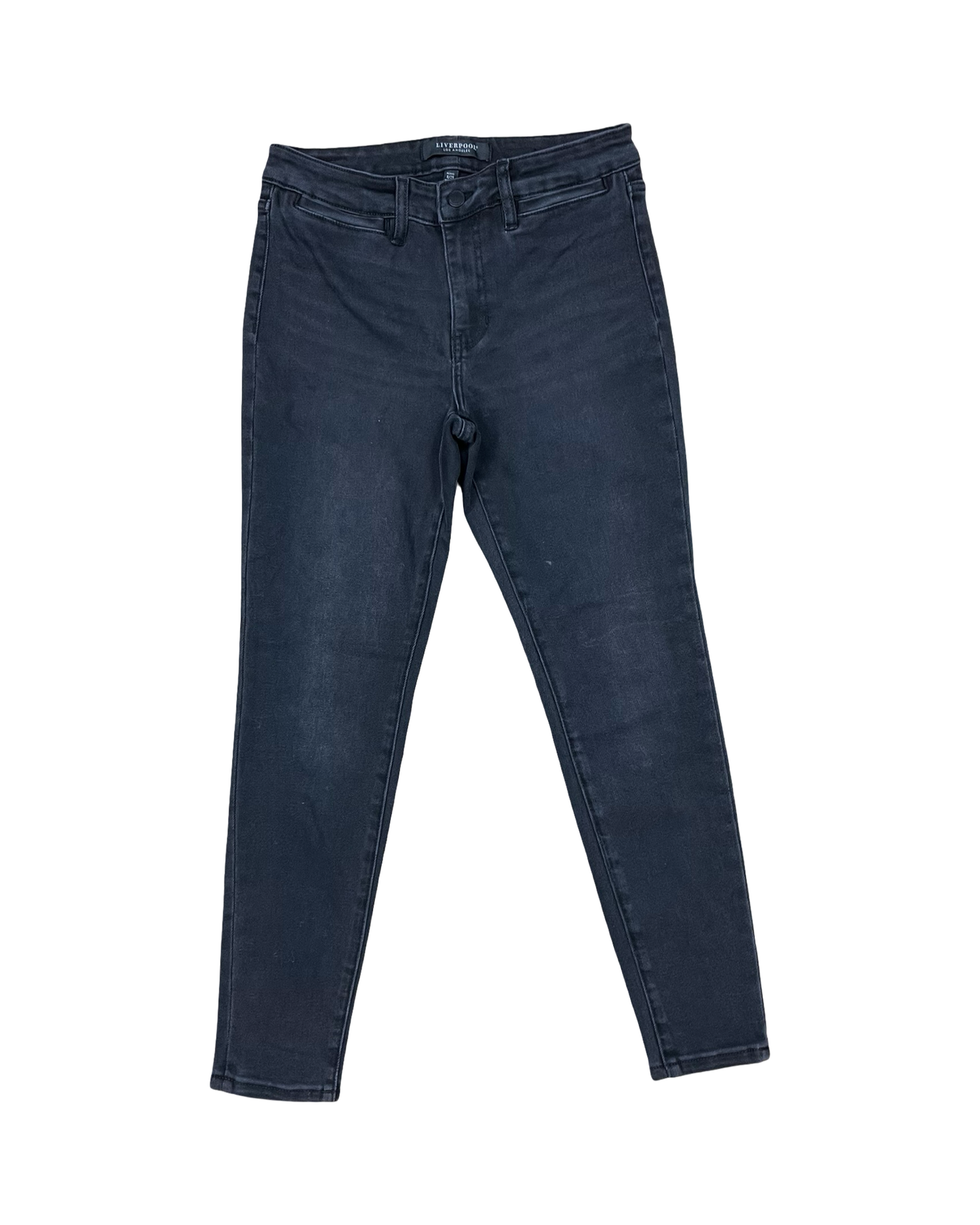 Jeans Skinny By Liverpool In Black Denim, Size:8P