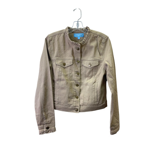Jacket Denim By Draper James Rsvp In Tan Denim, Size:M