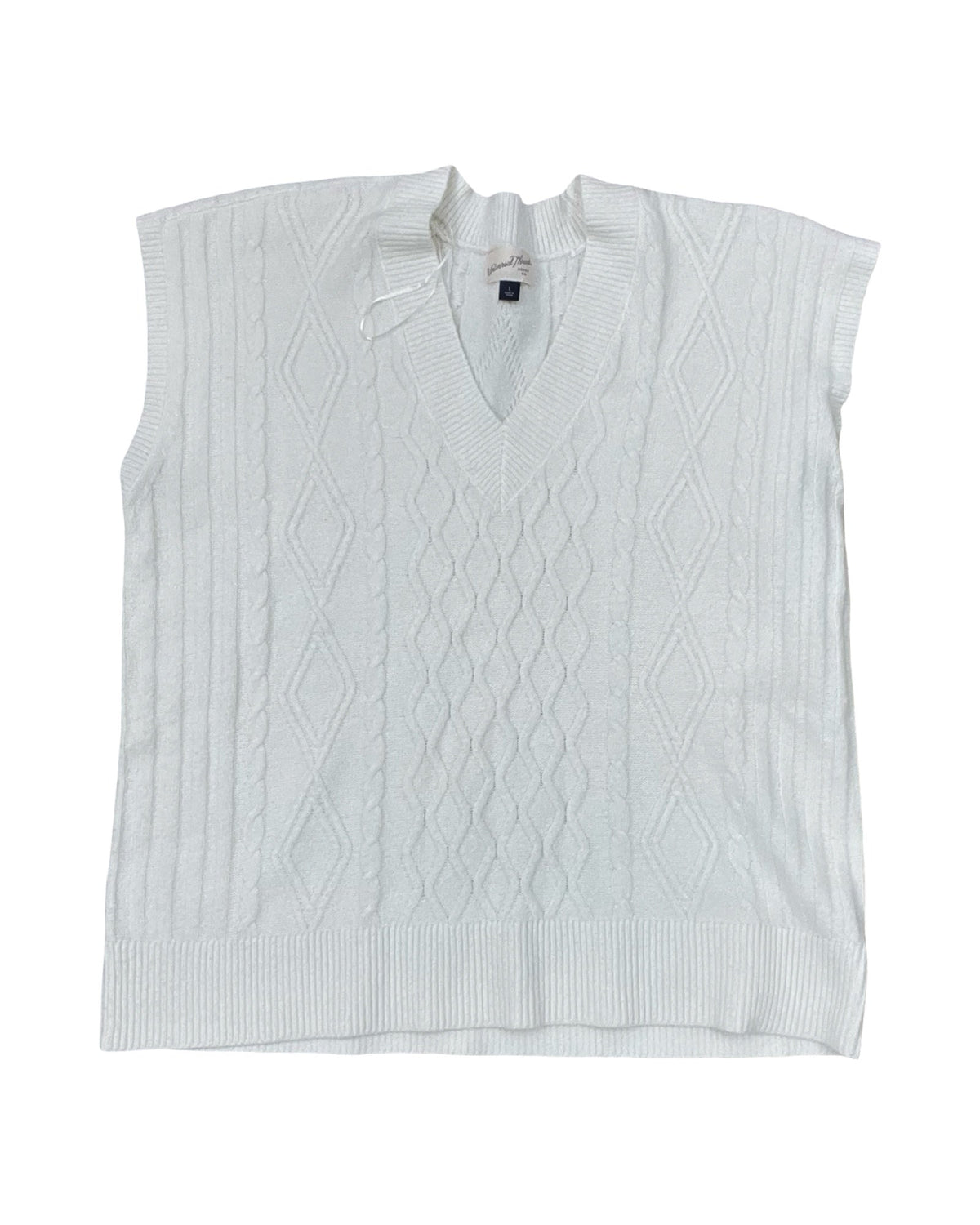 Vest Sweater By Universal Thread In Cream, Size:L