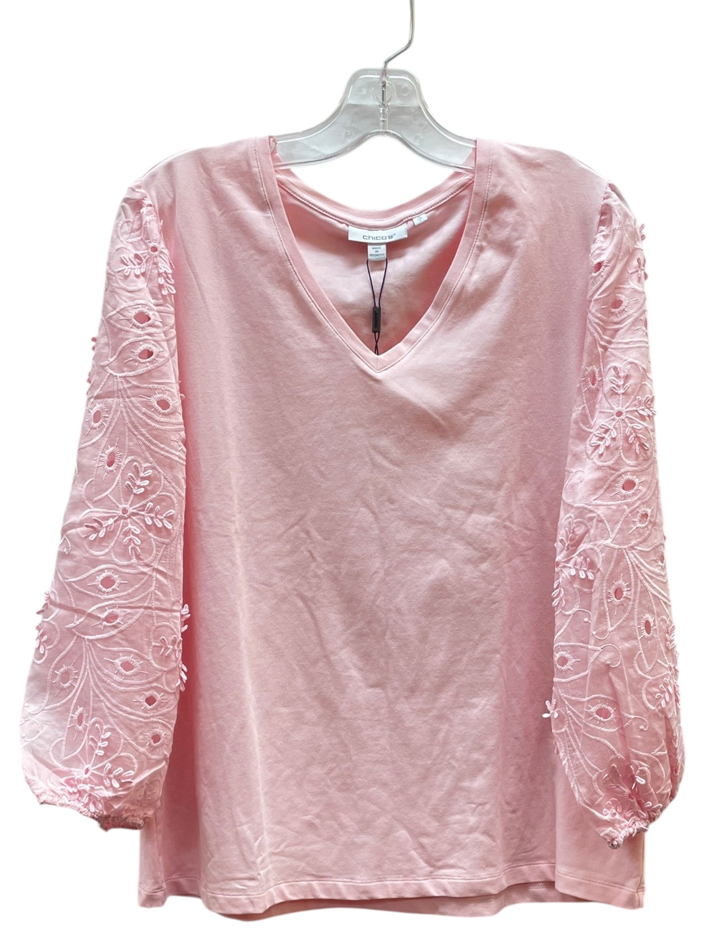Top Ls By Chicos In Pink, Size:L