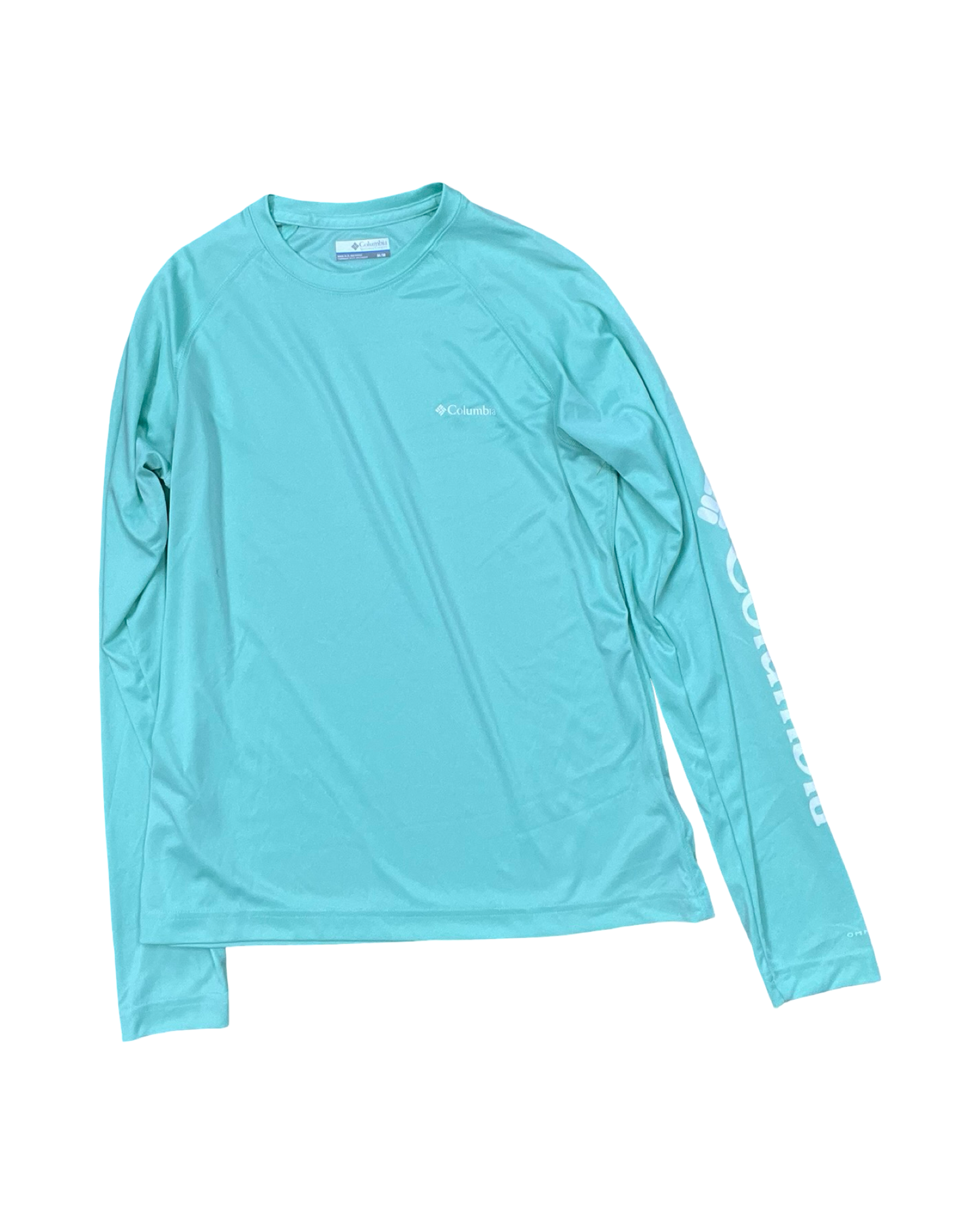 Athletic Top Ls Collar By Columbia In Green, Size:M