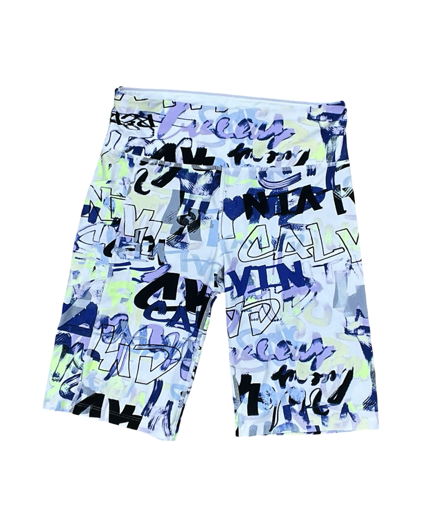 Athletic Shorts By Calvin Klein In Blue & White, Size:M