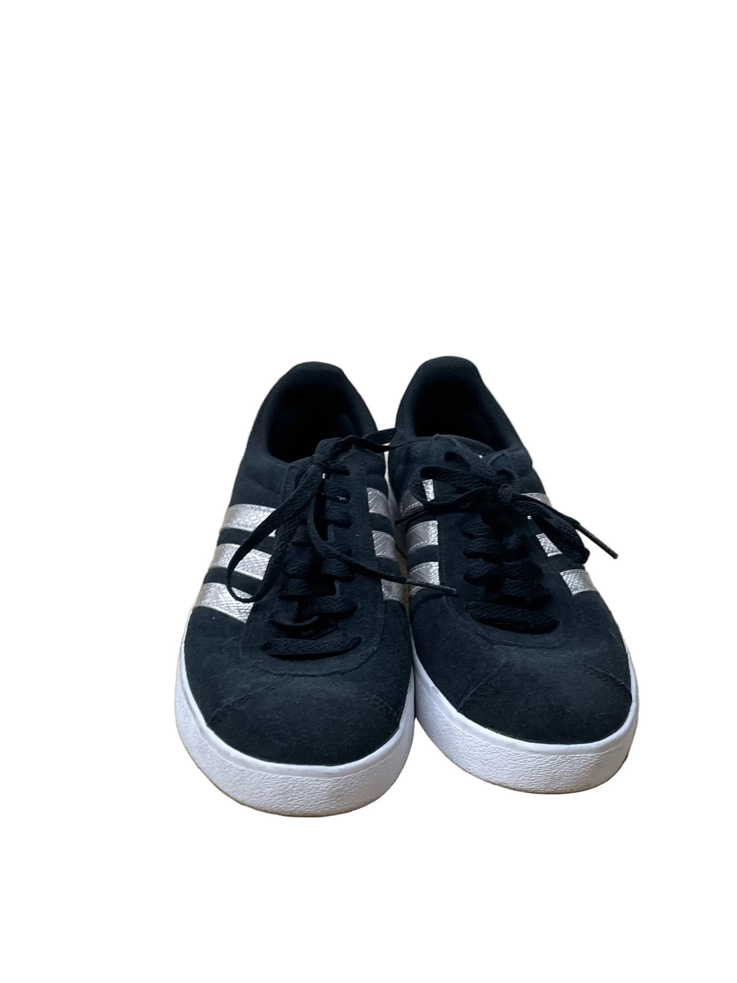 Shoes Sneakers By Adidas In Black & Silver, Size:6.5