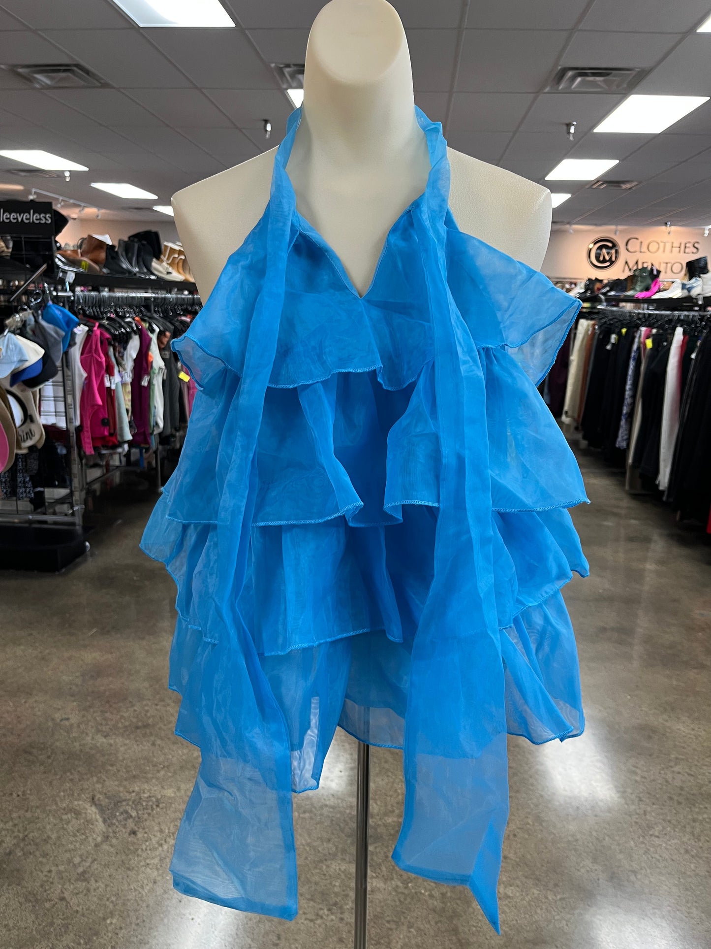 Top Sleeveless By Clothes Mentor In Blue, Size:L