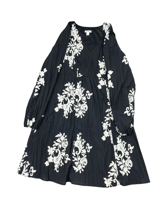 Dress Work By Westport In Black & Cream, Size:M