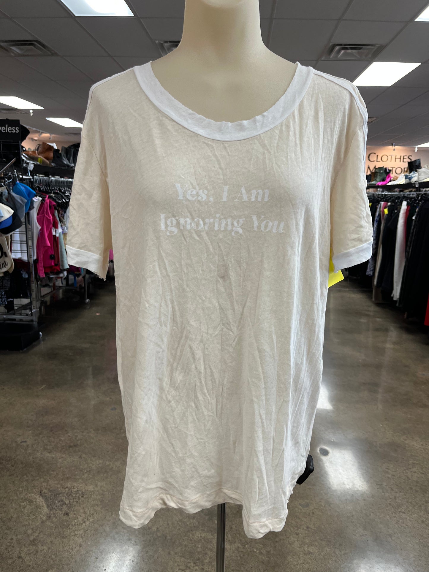 Top Ss By Wildfox In Cream, Size:L