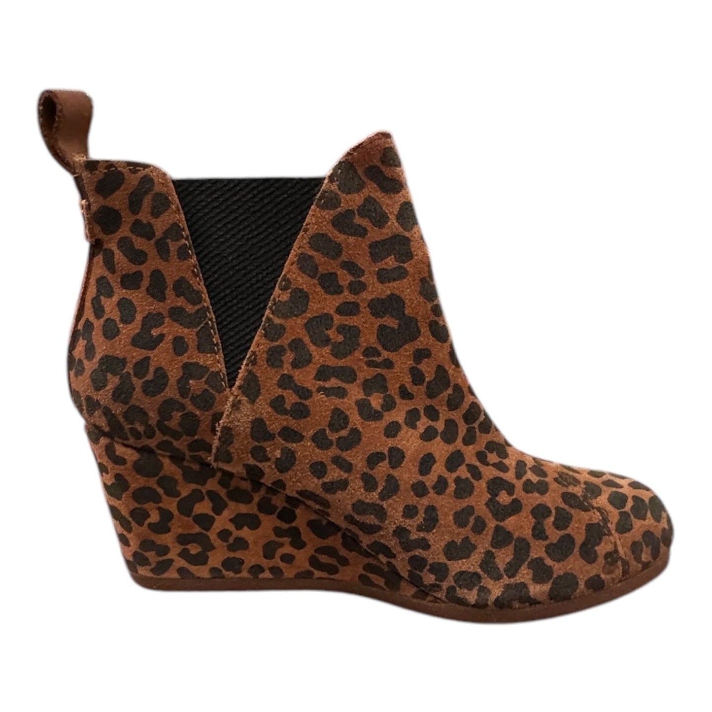 Boots Ankle Heels By Toms In Animal Print, Size:6.5