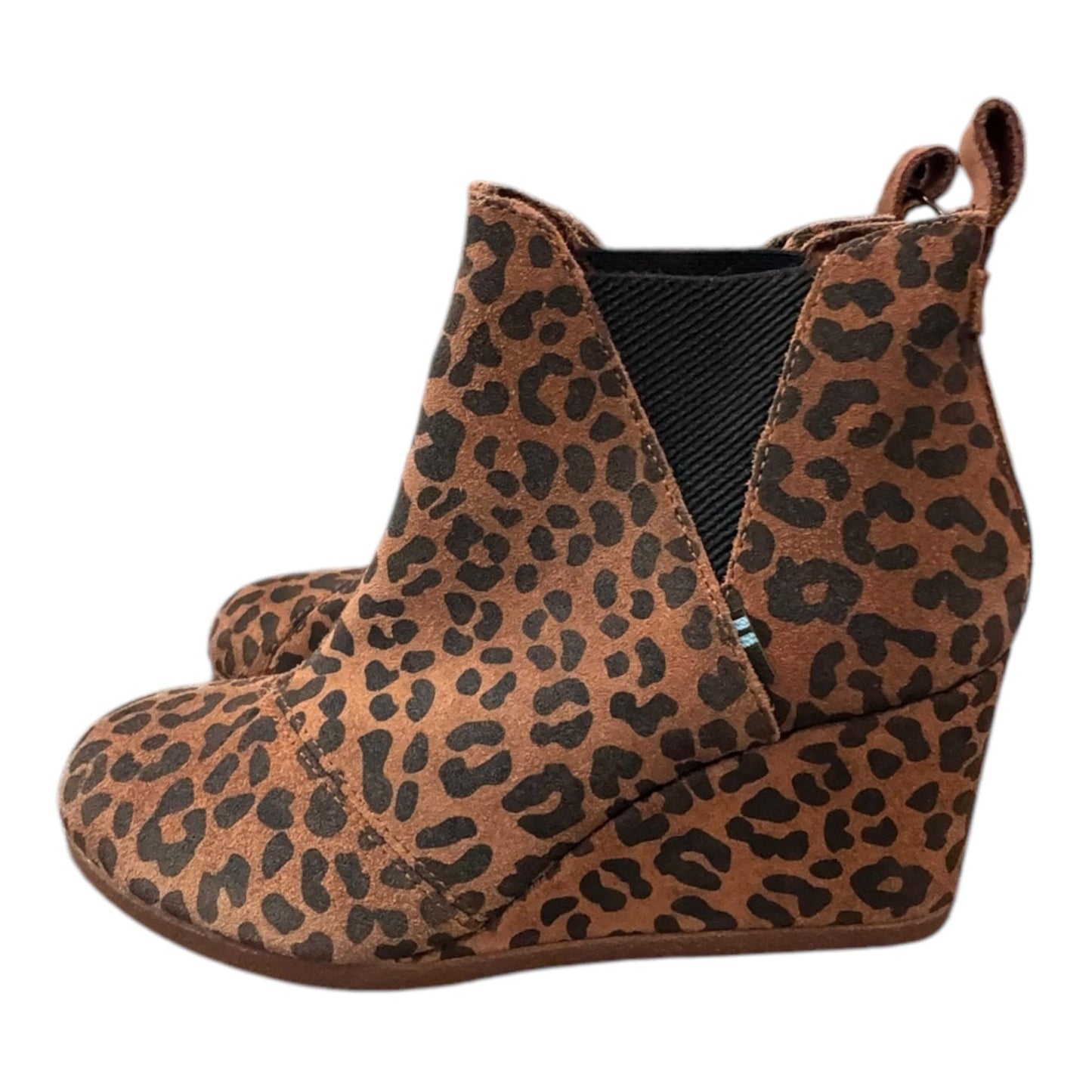 Boots Ankle Heels By Toms In Animal Print, Size:6.5