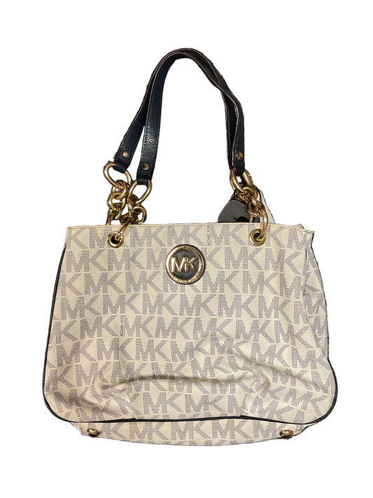 Handbag Designer By Michael Kors In Blue & White, Size:Medium