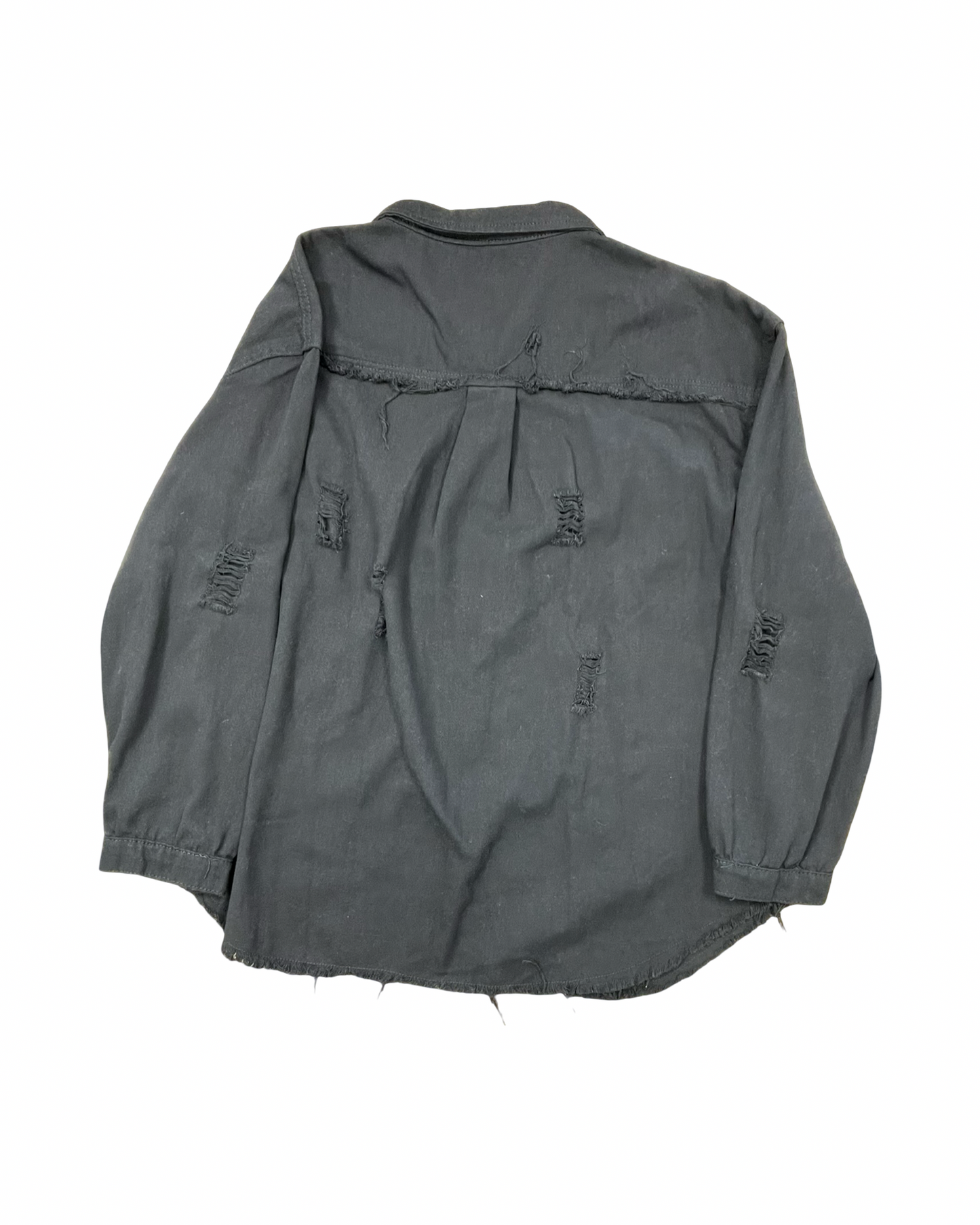 Jacket Shirt By Clothes Mentor In Black, Size:2X