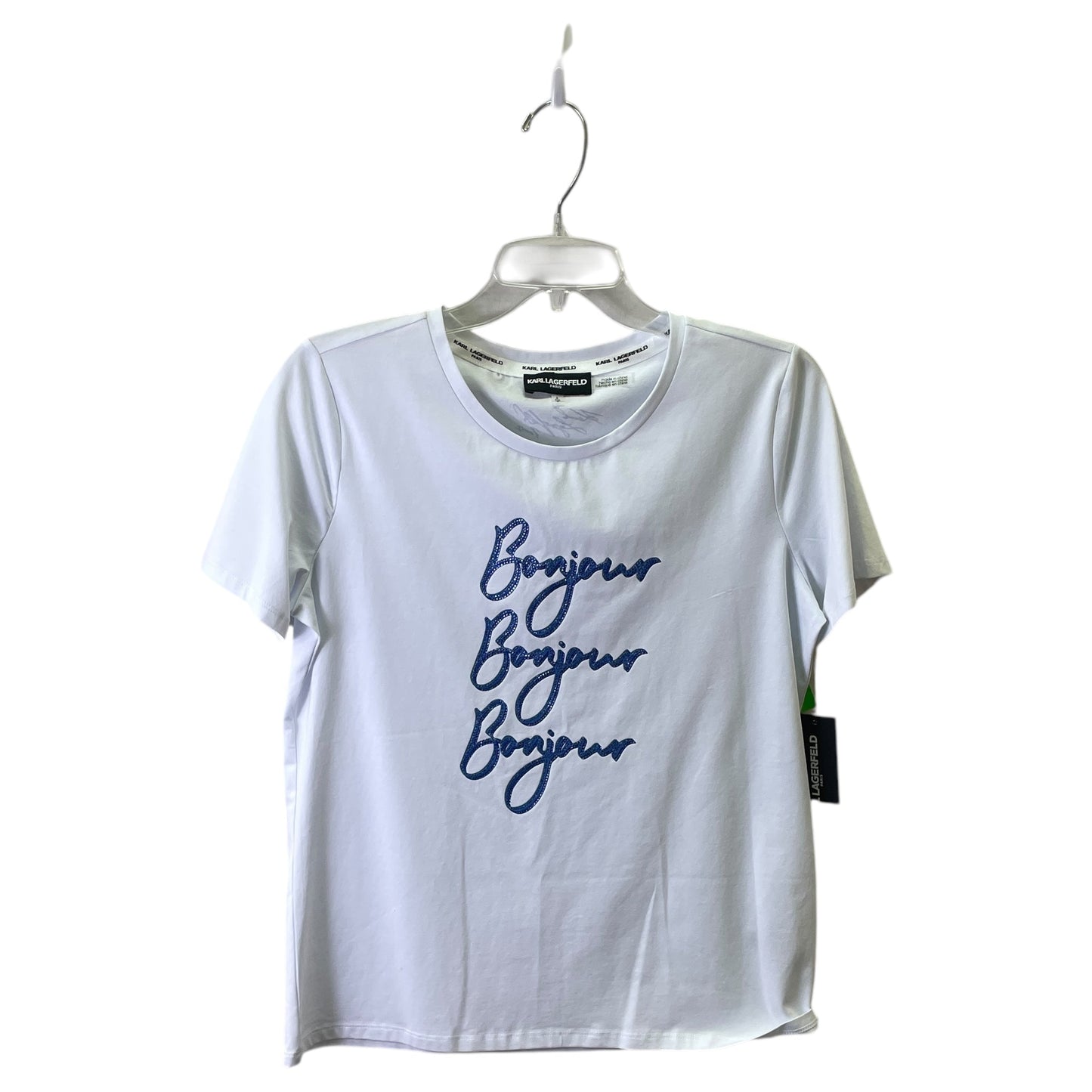 Top Ss Designer By Karl Lagerfeld In White, Size:S
